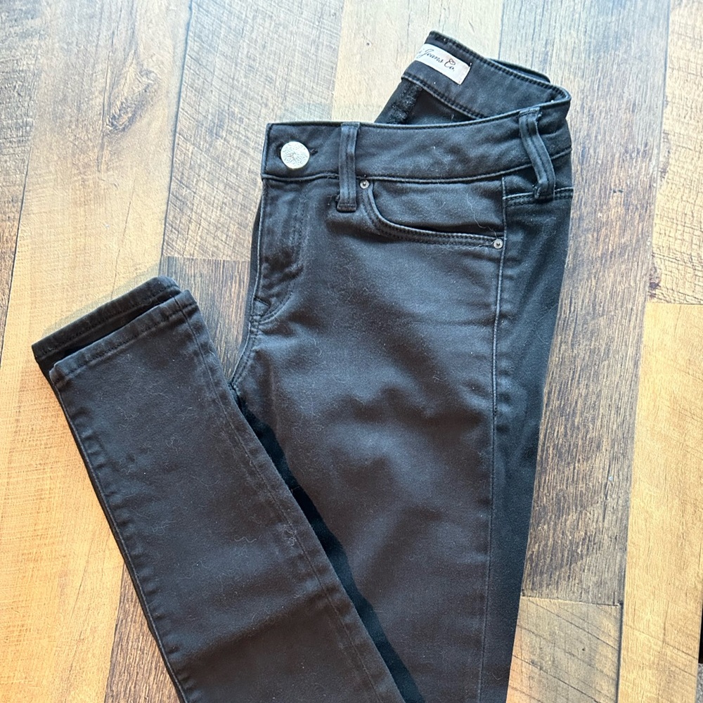 Mavi Jeans Adriana Mid-rise Super Supersoft Skinny Black/Dark Smoke Size 25